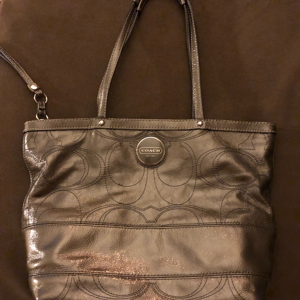 Coach pewter purse